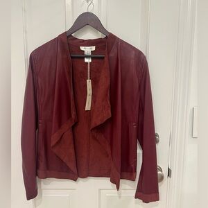 She + Sky Deep Red Blazer
